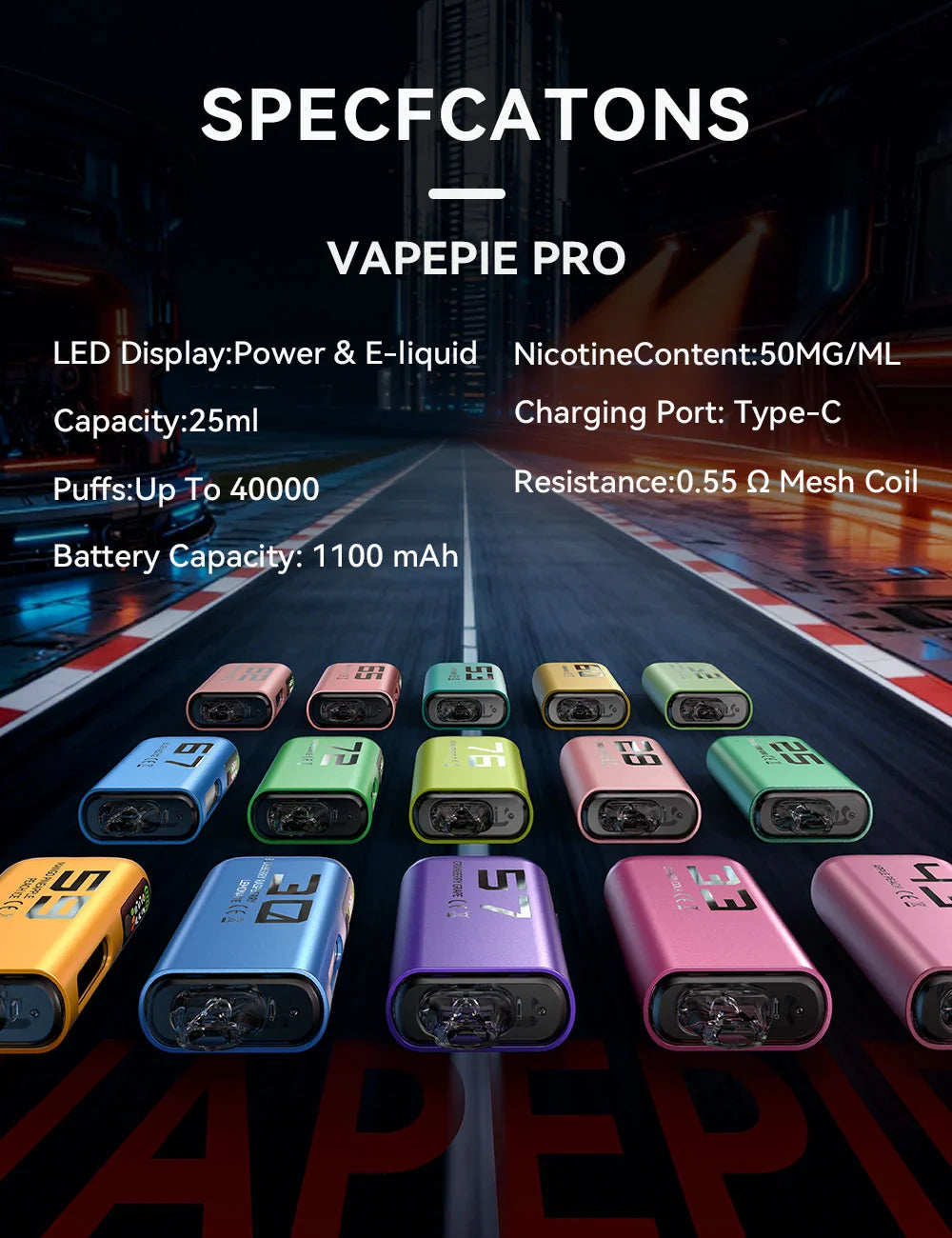 LEMON LIME-Vapepie PRO 40000 Puffs